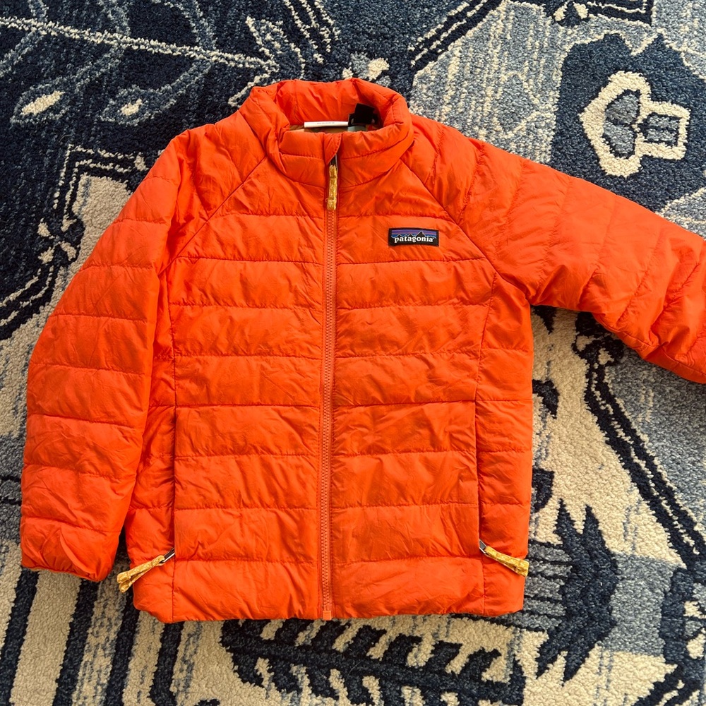 EUC Patagonia Orange Puffer Jacket